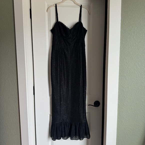 Reformation Canice Dress Black - Size 8 - Picture 2 of 10